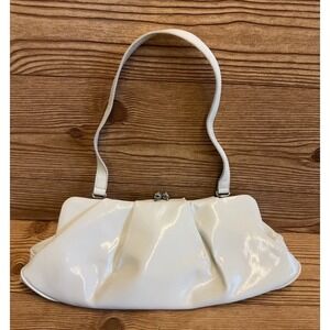 Hobo White Kiss Lock Purse Handbag Y2K